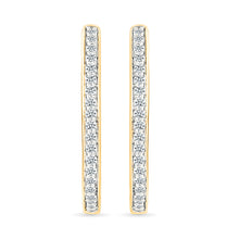 Timeless Elegance Diamond Hoop Earrings