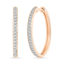 Timeless Elegance Diamond Hoop Earrings