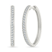 Timeless Elegance Diamond Hoop Earrings