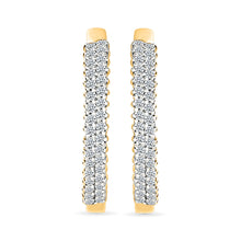 Luxurious Gold & Diamond Hoop Earrings