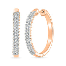 Luxurious Gold & Diamond Hoop Earrings