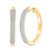 Luxurious Gold & Diamond Hoop Earrings
