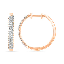 Luxurious Gold & Diamond Hoop Earrings
