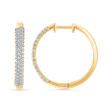Luxurious Gold & Diamond Hoop Earrings