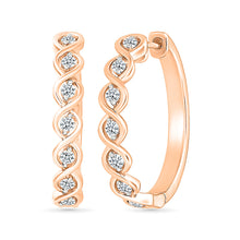 Twisted Diamond Hoop Earrings