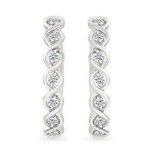 Twisted Diamond Hoop Earrings