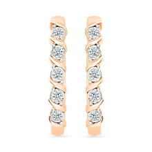 Celestial Spiral Diamond Hoops Earrings