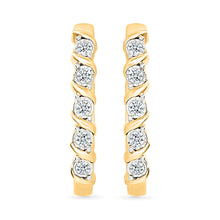 Celestial Spiral Diamond Hoops Earrings