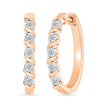Celestial Spiral Diamond Hoops Earrings