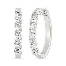 Celestial Spiral Diamond Hoops Earrings