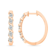 Celestial Spiral Diamond Hoops Earrings