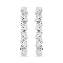 Celestial Spiral Diamond Hoops Earrings
