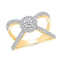 Crossover Diamond Ring