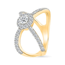 Crossover Diamond Ring