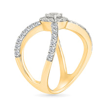 Crossover Diamond Ring