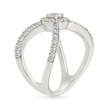 Crossover Diamond Ring