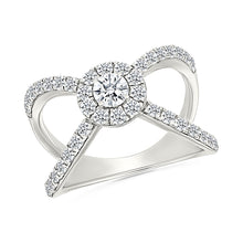 Crossover Diamond Ring