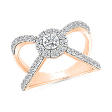 Crossover Diamond Ring