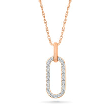 Diamond-Encrusted Oval Pendant
