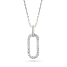 Diamond-Encrusted Oval Pendant