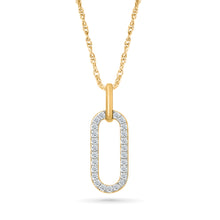 Diamond-Encrusted Oval Pendant