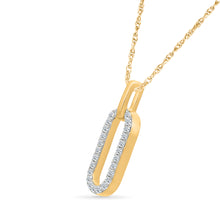 Diamond-Encrusted Oval Pendant