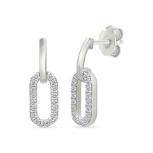 Interlocking Oval Gold & Diamond Earrings