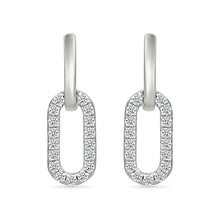 Interlocking Oval Gold & Diamond Earrings