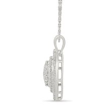 Dazzling Halo Diamond Heart Pendant
