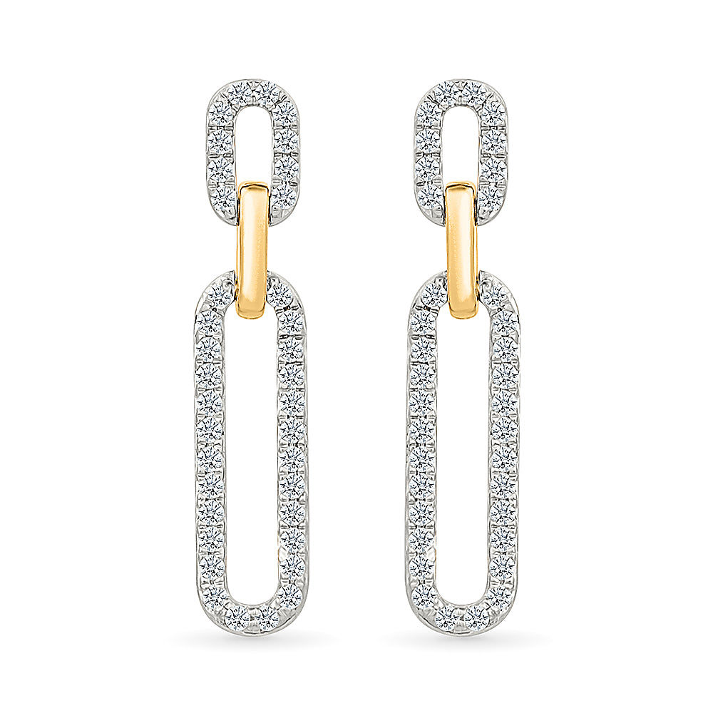 Dazzling Diamond Halo Earrings