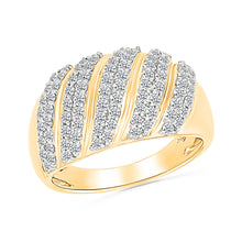 Swirling Brilliance Gold  & Diamond Ring