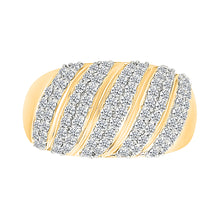 Swirling Brilliance Gold  & Diamond Ring