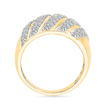 Swirling Brilliance Gold  & Diamond Ring