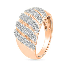 Swirling Brilliance Gold  & Diamond Ring
