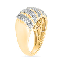 Swirling Brilliance Gold  & Diamond Ring