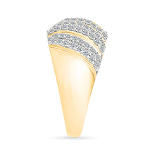 Swirling Brilliance Gold  & Diamond Ring