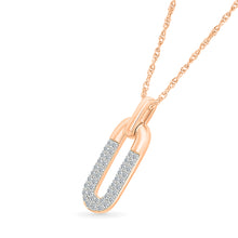 Diamond-Set Oval Pendant