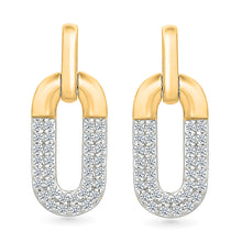 Diamond Encrusted Link Earrings
