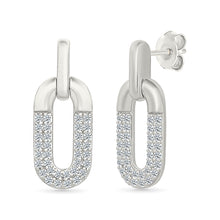 Diamond Encrusted Link Earrings