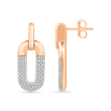 Diamond Encrusted Link Earrings
