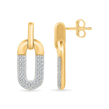 Diamond Encrusted Link Earrings