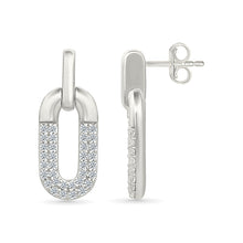 Diamond Encrusted Link Earrings