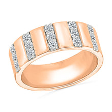 Diamond Stripes Sparkle Ring