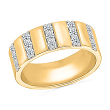 Diamond Stripes Sparkle Ring