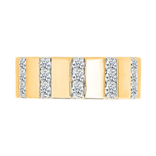 Diamond Stripes Sparkle Ring