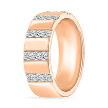 Diamond Stripes Sparkle Ring