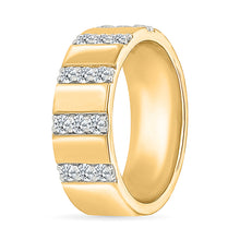 Diamond Stripes Sparkle Ring
