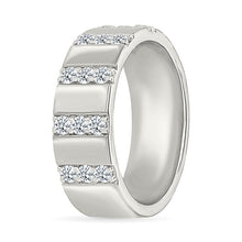 Diamond Stripes Sparkle Ring