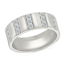 Diamond Stripes Sparkle Ring