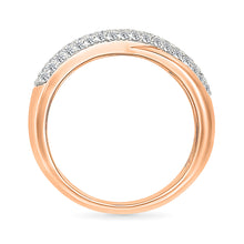 Intertwined  Crossover Gold & Diamond Ring